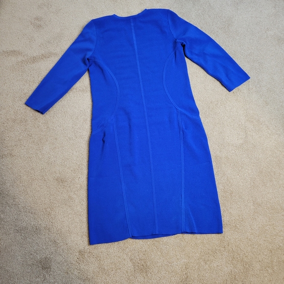Ann Taylor Royal Blue Body Con Sweater Dress SZ M - Picture 8 of 16